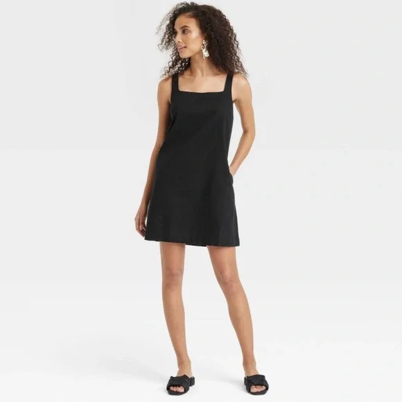 a new day | Dresses | Black Linen Tank Dress | Poshmark